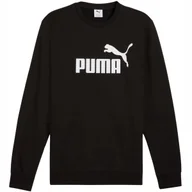 Bluzy męskie - Bluza męska Puma ESS No.1 Logo Crew TR czarna 682560 01 L - miniaturka - grafika 1