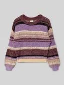 Swetry dla dziewczynek - Sweter z dzianiny o kroju regular fit z wielokolorowym wzorem - miniaturka - grafika 1