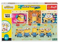 Puzzle - Trefl Puzzle z bohaterami bajek Junior Crazy Shapes, 160 elementów (Wzór Minionki ) - miniaturka - grafika 1