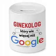 Skarbonki - Skarbonka Dla Ginekologa na Urodziny na Prezent z Nadrukiem ze Zdjęciem + Opakowanie na prezent (wzór 01) - miniaturka - grafika 1