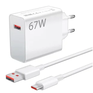 Ładowarka sieciowa Xiaomi Oryginalna MDY-14-EW 67W Szybkie Ładowanie QC 3.0 + Kabel USB-USB-C 6A Biała - Ładowarki do telefonów Ładowarka sieciowa Xiaomi Oryginalna MDY-14-EW 67W Szybkie Ładowanie QC 3.0 + Kabel USB-USB-C 6A Biała - Ładowarki do telefonów - miniaturka - grafika 1