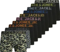 Majtki męskie - JACK&JONES bokserki męskie, zestaw 10 sztuk - JACDANNY, kąpielówki, bawełna stretch, kamuflaż czarny/zielony/niebieski S - miniaturka - grafika 1