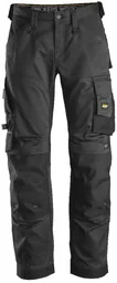 6351 Spodnie stretch AllroundWork+ luźno dopasowane Snickers Workwear czarne - Odzież robocza - miniaturka - grafika 1