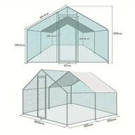 Inne - TEMU Wolna Wybieg 3x2/3x3/3x4/3x6/3x8m Wolna Wybieg Zwierzę Biegać Kurnik Klatka - miniaturka - grafika 1