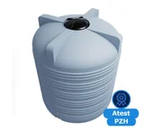 Beczki - Zbiornik plastikowy, beczka 5000 l szary (średnica: 185 cm) - miniaturka - grafika 1