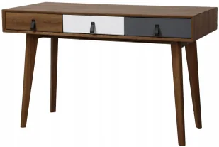 Elior Brązowe biurko komputerowe z 3 szufladami A8-T56 - Biurka Elior Brązowe biurko komputerowe z 3 szufladami A8-T56 - Biurka - miniaturka - grafika 1