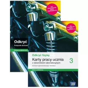 Odkryć fizykę 3. Podręcznik i karty pracy ucznia z dziennikiem laboratoryjnym. Zakres podstawowy. Szkoła ponadpodstawowa - Podręczniki do technikum - miniaturka - grafika 1
