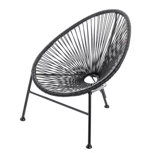 Fotel Retro Black, 57x63x62 cm - Krzesełka i taborety dla dzieci - miniaturka - grafika 1