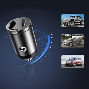 Baseus Tiny Star PPS mini ładowarka samochodowa USB Typ C 30W Quick Charge 3.0 PD 3.0 + kabel USB Typ C / Lightning 1m szary (TZVCHX-0G) - Ładowarki samochodowe - miniaturka - grafika 22