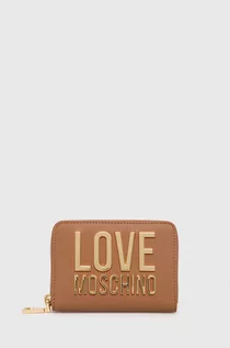 Portfele - Love Moschino portfel damski kolor brązowy - grafika 1