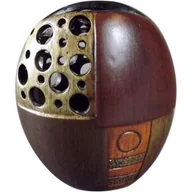 Wazony i flakony - Ceramiczny Wazon w Odcieniach Brązu z Gumkami Anty - miniaturka - grafika 1