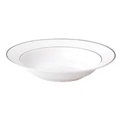 Talerze - Talerz AMBITION Aura Silver 23 cm Biało-srebrny - miniaturka - grafika 1