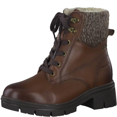 Tamaris Comfort Damskie 8-86224-41 skórzane Comfort Fit wymienna wkładka Duotex z ciepłą podszewką, botki, Chestnut, 37 EU, chestnut, 37 EU Weit