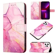 Etui i futerały do telefonów - König Design Etui kompatybilne z Apple iPhone 15 Pro Max Etui na telefon komórkowy ze skóry syntetycznej - Etui na telefon komórkowy różowo-fioletowo-złote - miniaturka - grafika 1