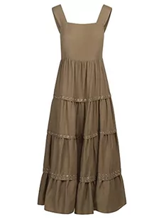 ApartFashion Damska sukienka lniana, szarobrązowy, 40 - Sukienki - miniaturka - grafika 1