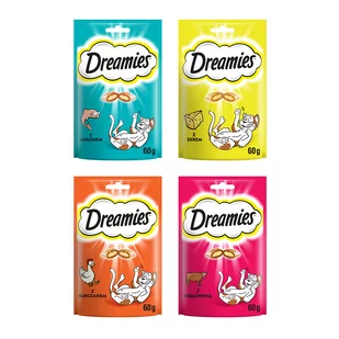 Dreamies DREAMIES zestaw mix przysmaków dla kota 4x60g kurczak łosoś ser wołowina) 40946-uniw - Przysmaki dla psów - miniaturka - grafika 1