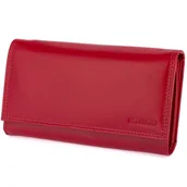 Portfele - Podłużny skórzany portfel damski Bellugio - ciemnoczerwony - miniaturka - grafika 1