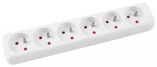 OFFICE PRODUCTS Przedłużacz OFFICE PRODUCT, 6 gniazd, 1,5m, z uziemieniem, biały 13116121-14 - Listwy zasilające - miniaturka - grafika 1
