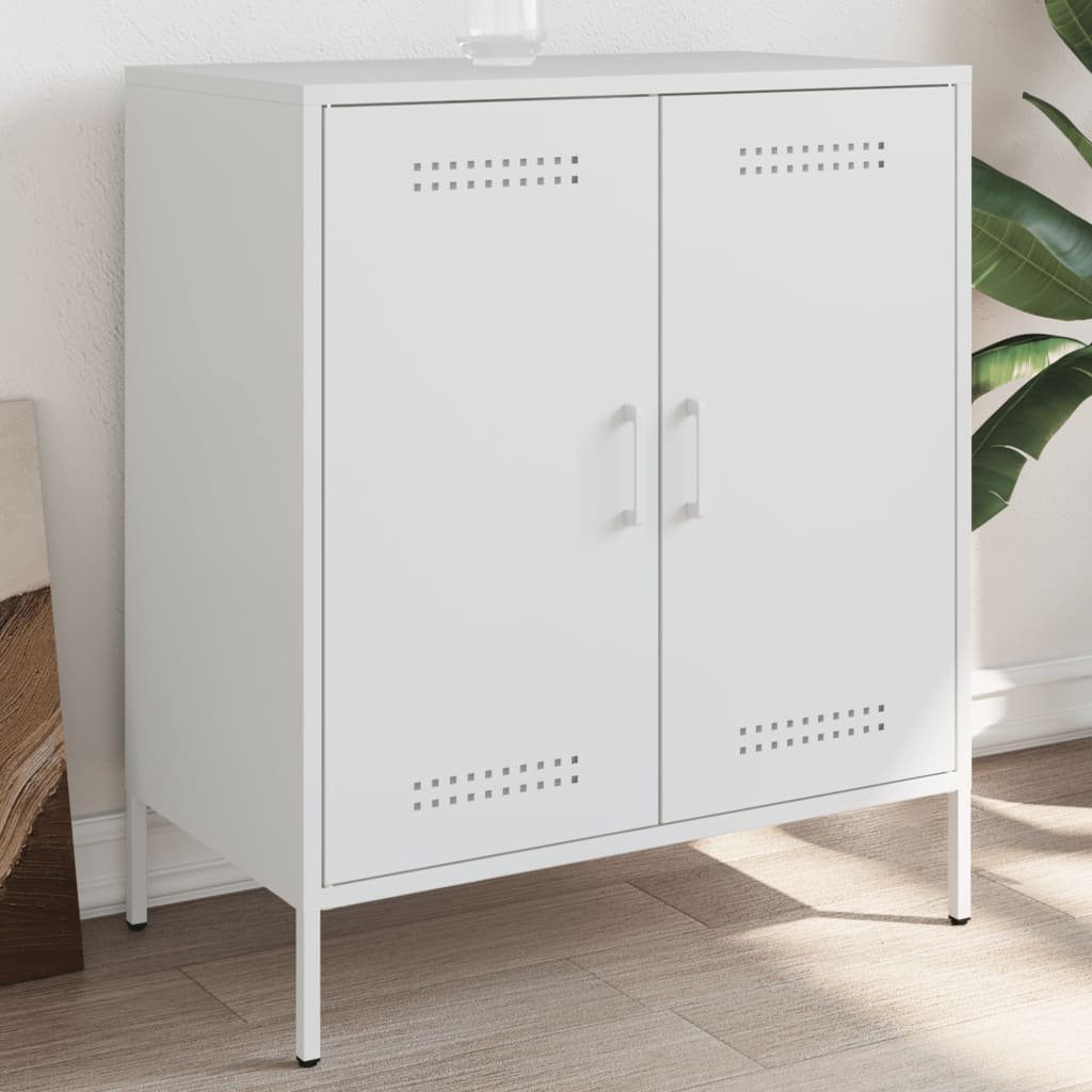 vidaXL Szafka, biała, 68x39x79 cm, stal