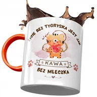 Kubki - Kubek Pomarańczowy z Tygryskiem Słodki na Prezent z Nadrukiem ze Zdjęciem + Opakowanie na prezent (wzór 02) - miniaturka - grafika 1