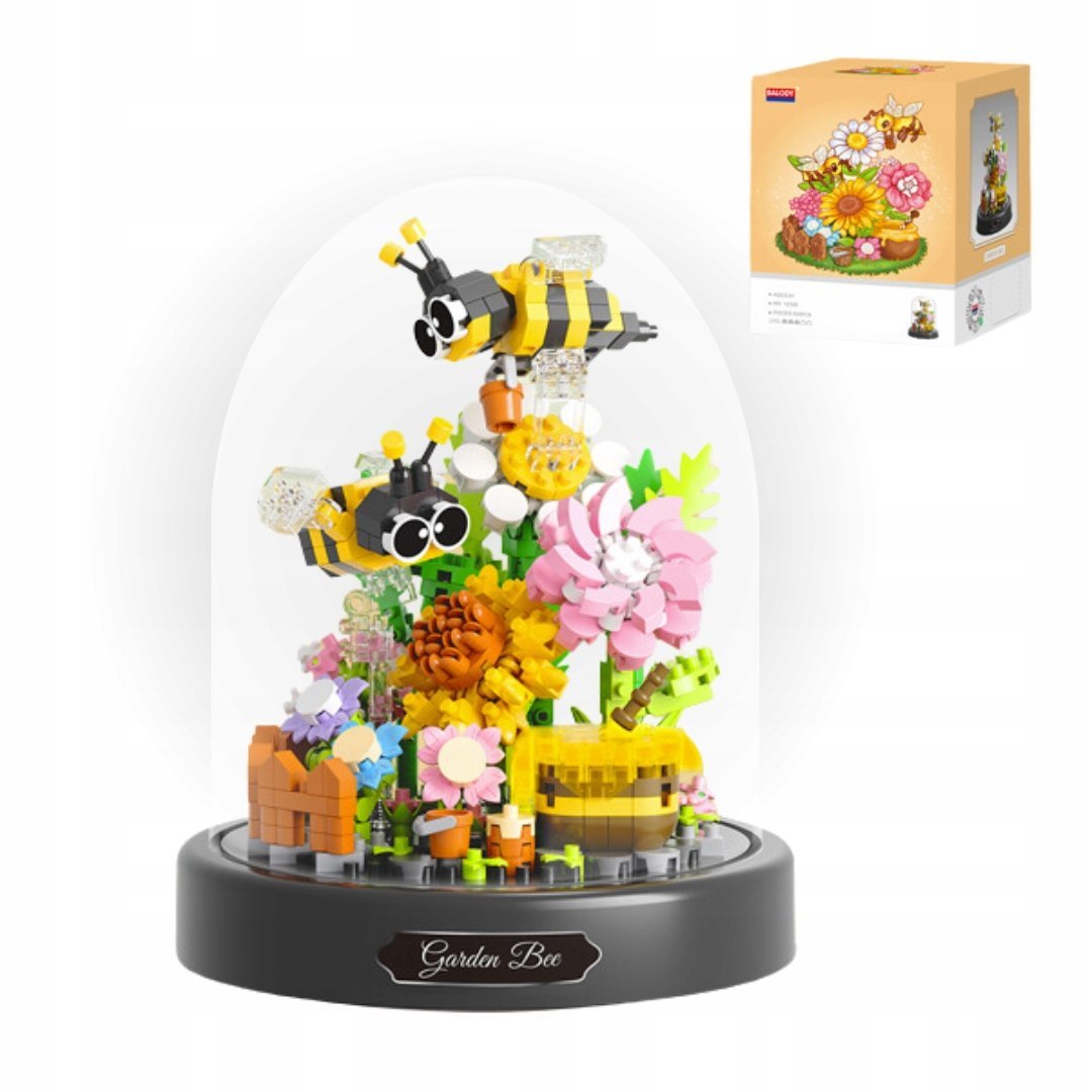 Kwiat w kloszu klocki konstrukcyjne - Pszczoły w ogrodzie 588 el.