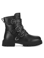 Buty dla dziewczynek - DeeZee Trzewiki CS5819-52 Czarny - miniaturka - grafika 1