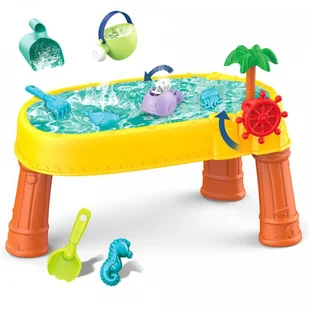 WOOPIE Stolik Wodny 2w1 Piaskownica Statek Piracki 8 akc. - Place zabaw - miniaturka - grafika 1