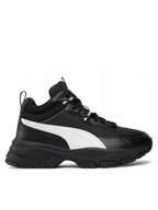 Sneakersy damskie - Puma Sneakersy Cassia Via Mid 391309 08 Czarny - miniaturka - grafika 1