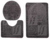 Dywaniki łazienkowe - Ciemnoszary zestaw dywaników łazienkowych S7-K45 - miniaturka - grafika 1
