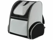 Transportery dla kotów - Plecak do Noszenia Zwierząt Trixie Chloe Czarny Jasnoszary Poliester 39 43 27 cm - miniaturka - grafika 1