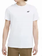 Koszulki męskie - Koszulka 4F Męska 4Fss23Ttshm536-10S Biała 3Xl - miniaturka - grafika 1