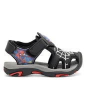 Buty dla chłopców - Sandały Spiderman Ultimate CP66-SS23-283SPRMV Czarny - miniaturka - grafika 1