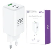 Ładowarki do telefonów - Nowa ładowarka sieciowa GaN 65W USB-A + 2x USB-C QC PD Encore Energy MD-6583Z - miniaturka - grafika 1