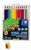 Przybory szkolne - Astra Kredki ołówkowe 12 kolorów z Temperówką Pixel One Astra 312221005 - miniaturka - grafika 1