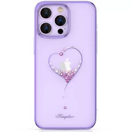 Etui i futerały do telefonów - Kingxbar Wish Series etui iPhone 14 Pro Max ozdobione kryształami fioletowe - miniaturka - grafika 1