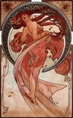Puzzle - PUZZLE Alfons Mucha ART Retro Vintage + IMIĘ Pudełko 120 el. - miniaturka - grafika 1