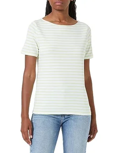 GERRY WEBER Edition 870122-44009 T-shirt damski, zielony/ecru/biały w paski, 44, Zielony/ecru/biały kółko, 44 - Koszulki i topy damskie - miniaturka - grafika 1