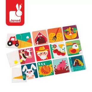 Janod gra memo Farma - Gry karciane - miniaturka - grafika 1