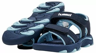Buty dla dziewczynek - Hummel Sandały "Wave" w kolorze granatowym - grafika 1