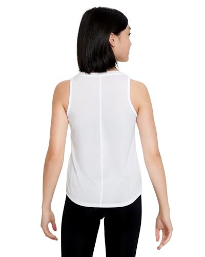 Nike G Nk DF One Tank Gx Biustonosz tank top Dziewczyny i Dziewczyny, Biały/czarny, S