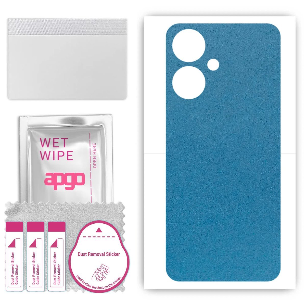 Folia naklejka skórka strukturalna na TYŁ Zamsz do Oppo A1i 5G - Zamsz Niebieski - apgo SKINS