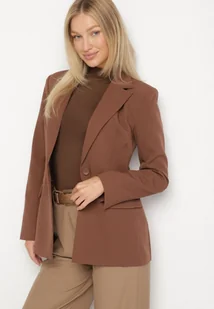 Brązowa Taliowana Marynarka VICES z Usztywnionymi Ramionami Aravita - Marynarki i żakiety damskie - miniaturka - grafika 1