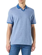 Koszule męskie - bugatti Męska koszula polo, 8150-35108, granatowa-370, regularna, Marine-370, 4XL - miniaturka - grafika 1