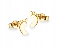 Kolczyki - ZŁOTE KOLCZYKI GWIAZD STÓPKI NÓŻKI DLA MAMY 333 - miniaturka - grafika 1