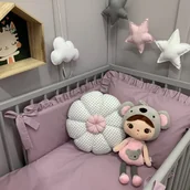 Pościel dla dzieci - Pościel z wypełnieniem - różne rozmiary - lawenda z falbanką - miniaturka - grafika 1