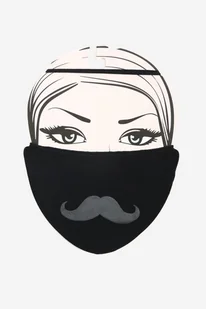 Maseczka Ochronna Wielorazowa z Nadrukiem Mustache Marilyn - MARILYN - Maseczki ochronne i antywirusowe - miniaturka - grafika 1