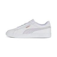 Sneakersy męskie - PUMA Męskie sneakersy Smash 3,0 l, biało-wiosenne lawendowe różowe złoto, 3,5 UK - miniaturka - grafika 1
