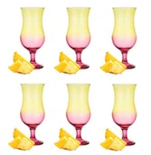 Kieliszki - Zestaw 6Szt Kieliszek Koktajlowy 420Ml Żółto-Różowy - miniaturka - grafika 1