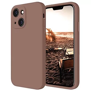 Etui silikonowe do iPhone 14, odporne na uderzenia etui silikonowe, odporne na zarysowania wyściółka z mikrofibry, silikonowa ochrona aparatu, 6,1", mleczna herbata w kolorze mlecznym - Herbata - miniaturka - grafika 1
