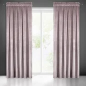 Zasłony - Zasłona gotowa na taśmie marszczącej PIERRE 300 x 140 cm pudrowy - miniaturka - grafika 1